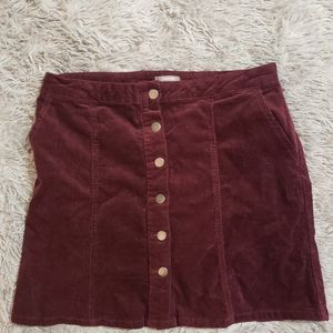 Maurices high rise corduroy skirt